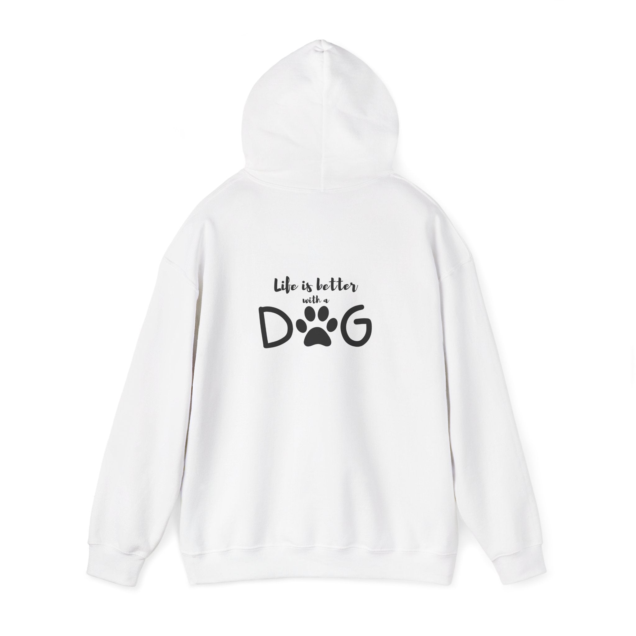 Dog Dad Hoodie — "Life Is Better With a Dog" Paw Print Pullover