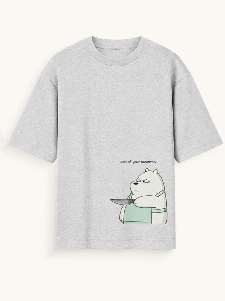 None Of Your Business Oversized tee