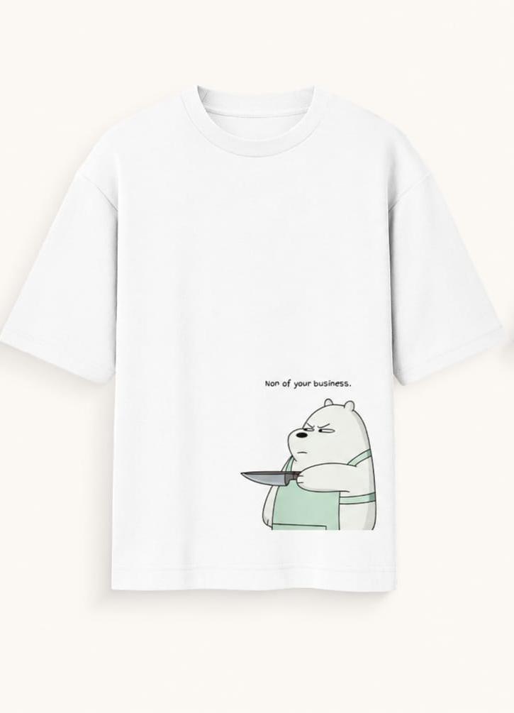 None Of Your Business Oversized tee